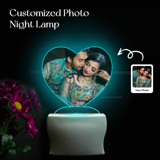 Customized Heart Shape Night Lemp